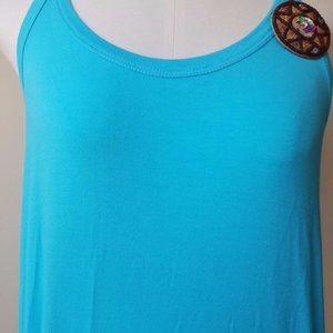 Rebbeca Sleeveless  ItalianTop With Chiffon Back Size L